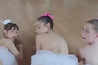 3 Teeny Ballerinas Fucked From Behind!