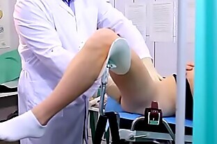 Vibro orgasm on gyno chair