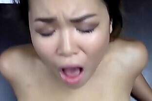 American Filipina with shaved pussy fucks total stranger in California