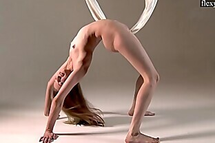 Brunette Sofia sexy gymnast